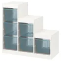 IKEA TROFAST ТРУФАСТ, комбінація для зберіган +контейнери, білий/сіро-блакитний, 99x44x94 см 094.808.68 фото thumb №1