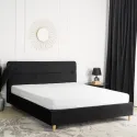 Ліжко MEBEL ELITE 160x200 BOND Velour Bed Black фото thumb №4