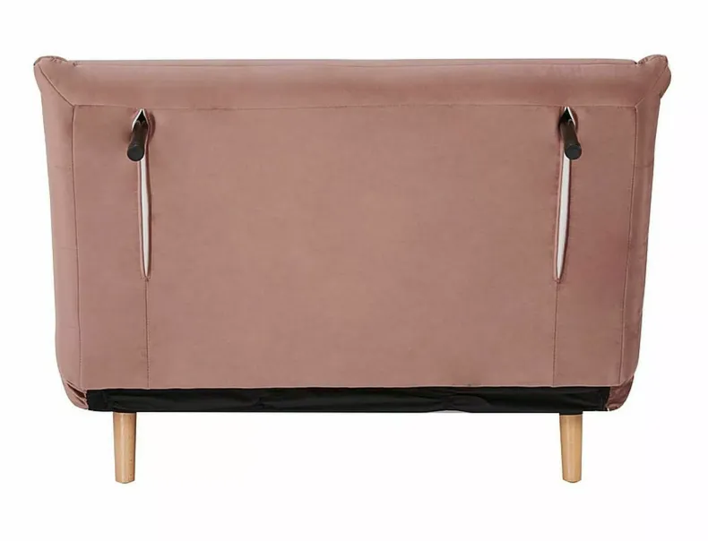 Диван-кровать раскладной бархатный SIGNAL SPIKE Velvet, античный розовый фото №5