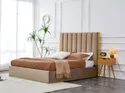 Ліжко двоспальне HALMAR PALAZZO 160x200 см, бежеве / золоте фото thumb №2