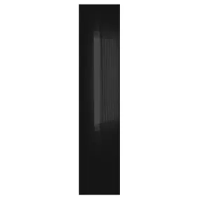 IKEA FARDAL ФАРДАЛЬ, дверцята з петлями, чорний глянцевий, 50x229 см 593.855.24 фото