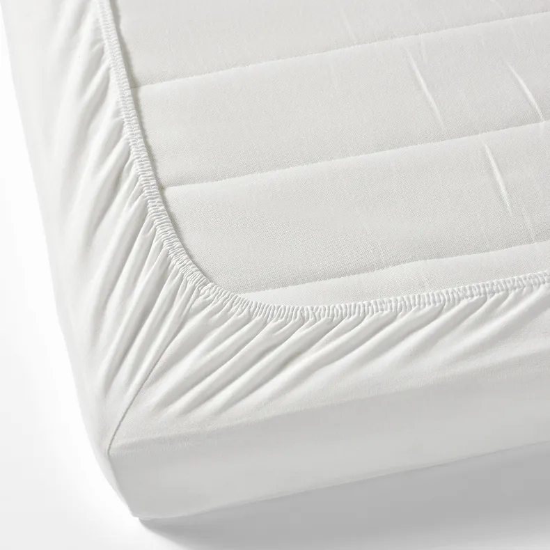 IKEA LEN ЛЕН, простирадло на резинці д/дитяч ліжк, білий, 60x120 см 501.139.38 фото №2