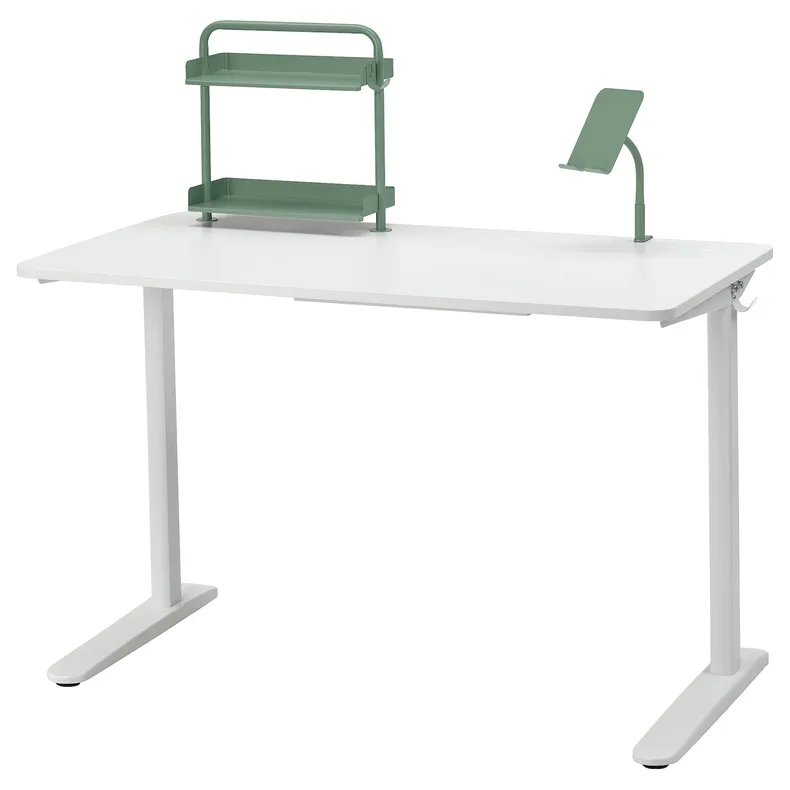 IKEA RELATERA РЕЛАТЕРА, письменный стол, комбинация, белый/светло-серый-зеленый, 117x60 см 795.557.80 фото №1