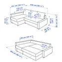 IKEA FRIHETEN ФРИХЕТЭН / KLAGSHAMN КЛАГСХАМН, угл див-кров с отд д / хран, Скифтебо темно-серый 694.443.30 фото thumb №7