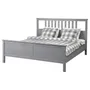 IKEA HEMNES ХЕМНЕС, каркас ліжка, Пофарбований сірий / Ліндборн, 160x200 см 194.949.16 фото