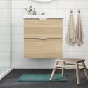 IKEA OSBYSJÖN ОСБЮШЕН, килимок для ванної кімнати, бірюзовий, 40x60 см 105.142.02 фото thumb №2