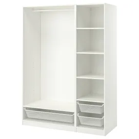 IKEA PAX ПАКС, гардероб, комбінація, білий, 150x58x201 см 293.856.72 фото