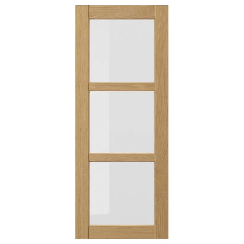 IKEA FORSBACKA ФОРСБАККА, стеклянная дверь, дуб, 40x100 см 505.652.56 фото №1