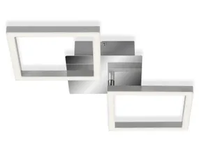 BRW Каркасний світлодіодний 2-х точковий металевий стельовий світильник сріблястий 085493 фото