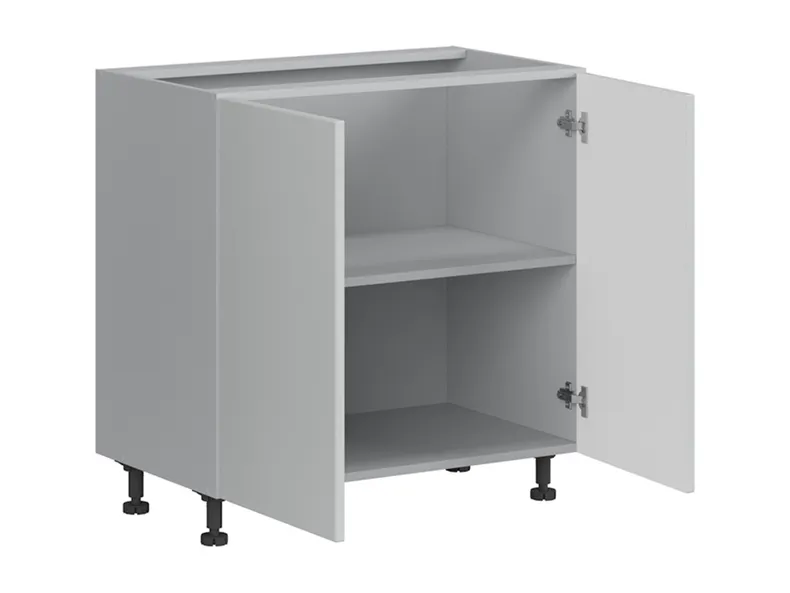 BRW Базовый шкаф для кухни Top Line 80 см двухдверный светло-серый матовый, греноловый серый/светло-серый матовый TV_D_80/82_L/P-SZG/BRW0014 фото №3