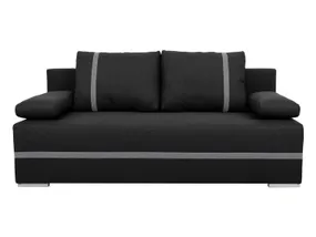 BRW Трехместный диван-кровать Mata с ящиком для хранения черный, Sawana 14 черный/ Sawana 21 серый SO3-MATA-LX_3DL-G2_B88701 фото