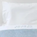 IKEA GULSPARV ГУЛЬСПАРВ, підковдра і 1 наволочка д/дитяч ліж, смугастий/синій, 110x125/35x55 см 104.270.64 фото thumb №6