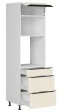 BRW Кухонный шкаф для духовки Sole L6 60 см с ящиками магнолия жемчуг, альпийский белый/жемчуг магнолии FM_DPS_60/207_2SMB/SMB/O-BAL/MAPE фото thumb №3