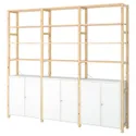 IKEA IVAR ІВАР, 3 секції / шафа / полиці, сосна / білий, 259x30x226 см 094.039.45 фото thumb №1