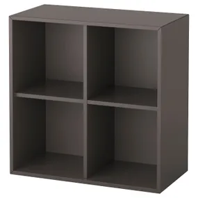 IKEA EKET ЭКЕТ, шкаф с 4 отделениями, тёмно-серый, 70x35x70 см 003.345.36 фото