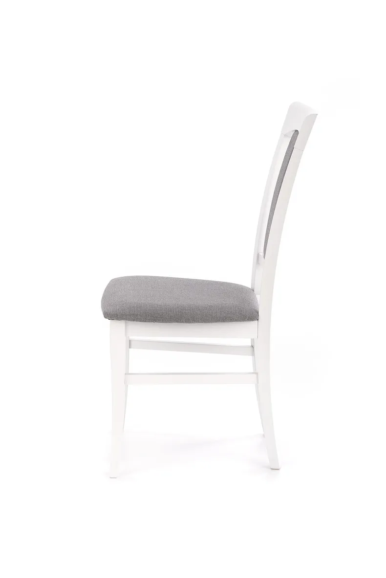 Кухонний стілець дерев'яний HALMAR KONRAD білий/сірий фото №7