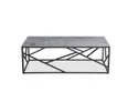 Журнальный столик HALMAR UNIVERSE 2 120x60 см, серый мрамор / черный фото thumb №3