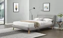 Двуспальная кровать HALMAR ELANDA 140x200 см светлый серый фото thumb №2