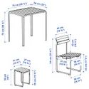 IKEA FURUÖN ФУРУЁН, стол+2 стула+2 табурета для ног, коричневый / внешний 305.437.36 фото thumb №7