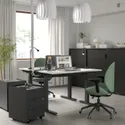 IKEA MITTZON МИТТЗОН, стол / трансф, электрический белый / черный, 120x60 см 095.261.16 фото thumb №3