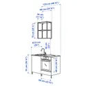 IKEA ENHET ЭНХЕТ, кухня, антрацит / белый, 123x63.5x222 см 693.370.66 фото thumb №3