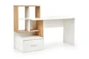 Письмовий стіл HALMAR GROSSO 149x50 см, золотий дуб / білий фото thumb №8