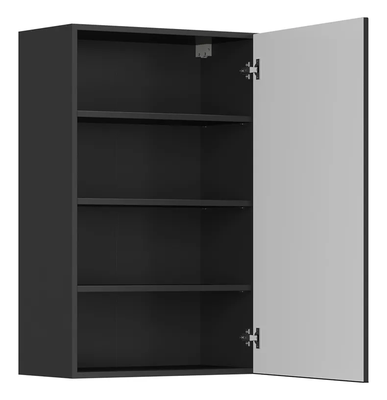 BRW Sole L6 60 см правый верхний кухонный шкаф черный матовый, черный/черный матовый FM_G_60/95_P-CA/CAM фото №3