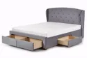 Двоспальне ліжко зі шухлядами HALMAR SABRINA 160x200 см сіре фото thumb №13