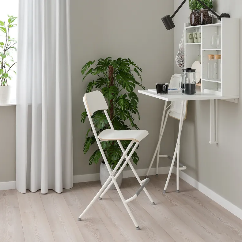 IKEA NORBERG НОРБЕРГ / FRANKLIN ФРАНКЛІН, стіл+2 стільці, білий / білий 694.816.95 фото №2
