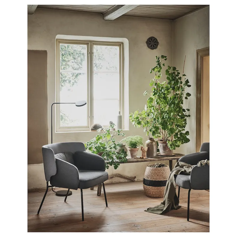 IKEA BINGSTA БІНГСТА, крісло, Vissle темно-сірий / Кабуса темно-сірий 204.460.95 фото №2