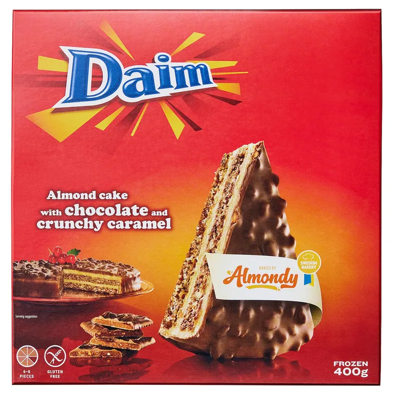 IKEA DAIM, миндальный торт «Дайм», замороженный, 400 g 005.743.95 фото №1