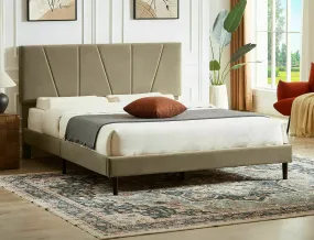 Кровать односпальная SIGNAL Savana Velvet 120x200 см, бежевый фото