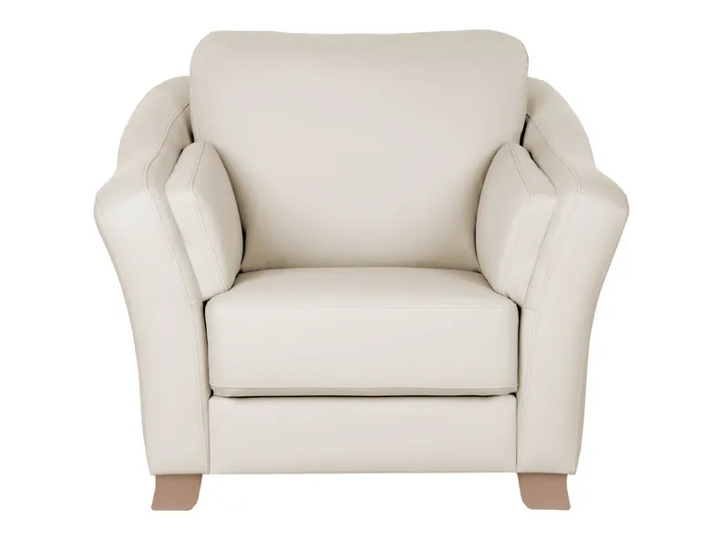 BRW Класичне крісло Viena з натуральної шкіри білого кольору, Мадрас 215 FO-VIENA-1-SK1_BC246E фото №1