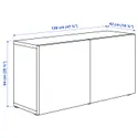 IKEA BESTÅ БЕСТО, комбинация настенных шкафов, белый / Ханвикен белый, 120x42x64 см 694.407.99 фото thumb №3