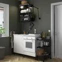 IKEA ENHET ЭНХЕТ, кухня, антрацит / белый, 123x63.5x222 см 693.370.66 фото thumb №2