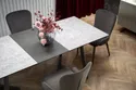 Обідній стіл розкладний HALMAR TIZIANO 160-210x90 см, стільниця - світлий сірий / темний сірий, ніжки - темний сірий фото thumb №5
