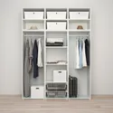 IKEA PLATSA ПЛАТСА, гардеробна шафа, 6 дверцят, білий / ФОННЕС білий, 180x57x241 см 394.243.19 фото thumb №3