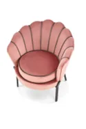 Мягкое кресло HALMAR ANGELO розовый/черный фото thumb №10