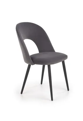 Кухонний стілець HALMAR K384 сірий/чорний (1шт=4шт) фото