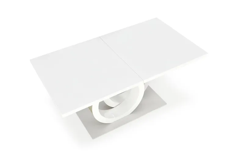 Раскладной обеденный стол HALMAR GALARDO 160-200x90 см, белый/золотой фото №14