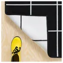 IKEA SVALLERUP СВАЛЛЕРУП, килим, пласке плетіння, приміщ/вул, чорний/білий, 200x200 см 504.352.17 фото thumb №8