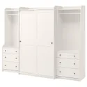 IKEA HAUGA ХАУГА, гардероб, комбінація, білий, 258x55x199 см 793.881.64 фото thumb №1