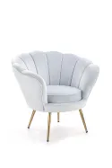 М'яке крісло HALMAR AMORINO світло-блакитний, ніжки - золото фото thumb №5