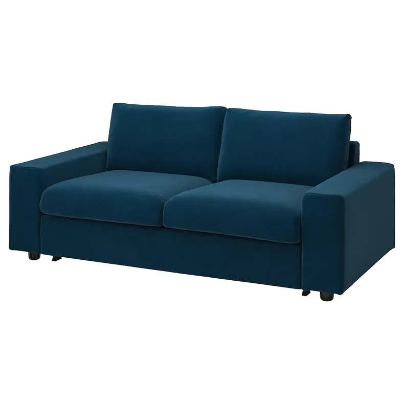 IKEA VIMLE ВІМЛЕ, 2-місний диван-ліжко, з широкими підлокітниками/Djuparp темно-зелено-синій 095.372.66 фото №2
