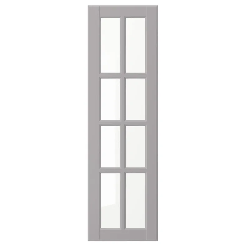 IKEA BODBYN БУДБИН, стеклянная дверь, серый, 30x100 см 104.850.30 фото №1