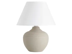 BRW Керамическая настольная лампа Molly бежево-белого цвета 081516 фото