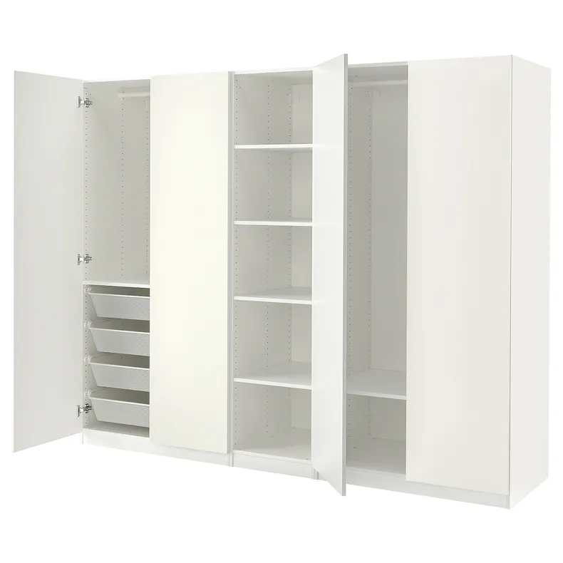 IKEA PAX ПАКС / FORSAND ФОРСАНД, гардероб, белый / белый, 250x60x201 см 294.780.82 фото №1