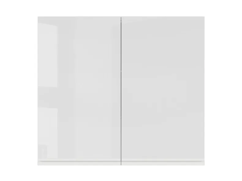BRW Двухдверный верхний кухонный шкаф Sole 80 см белый глянец, альпийский белый/глянцевый белый FH_G_80/72_L/P-BAL/BIP фото №1