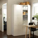 IKEA BESTÅ БЕСТО, комбинация для хранения с дверцами, белый / Сельсвикен глянцевый / белый, 120x42x193 см 190.575.29 фото thumb №2