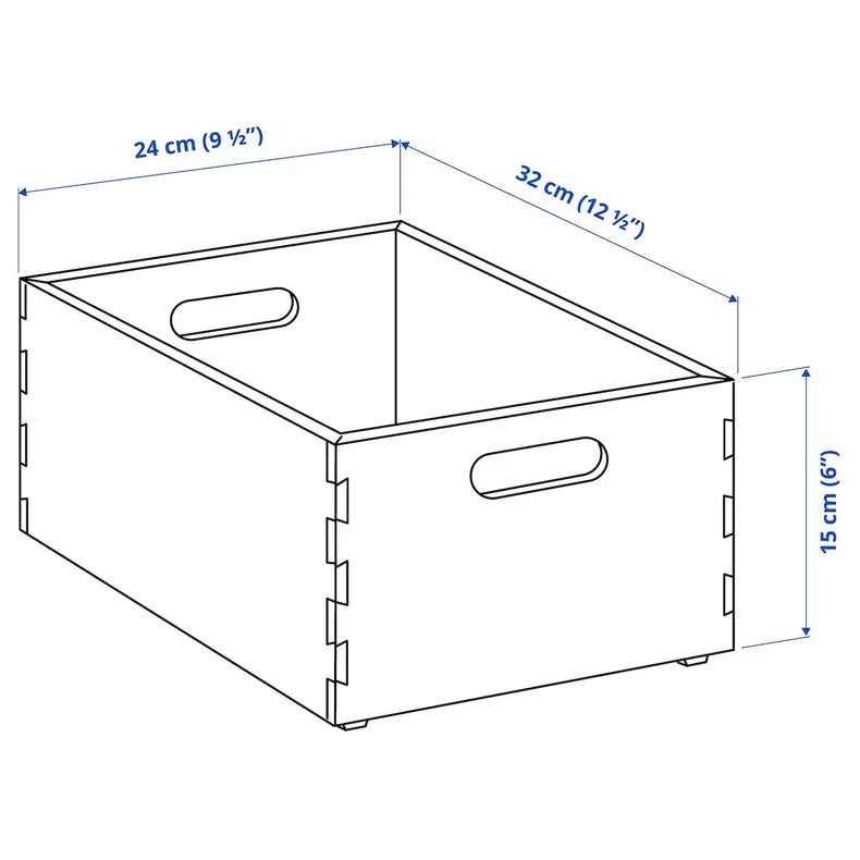 IKEA UPPDATERA УППДАТЕРА, коробка для зберігання, світлий бамбук, 24x32x15 см 805.207.18 фото №6